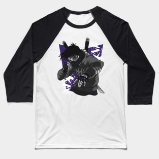 Urban Ninja Purple Graffiti Baseball T-Shirt
